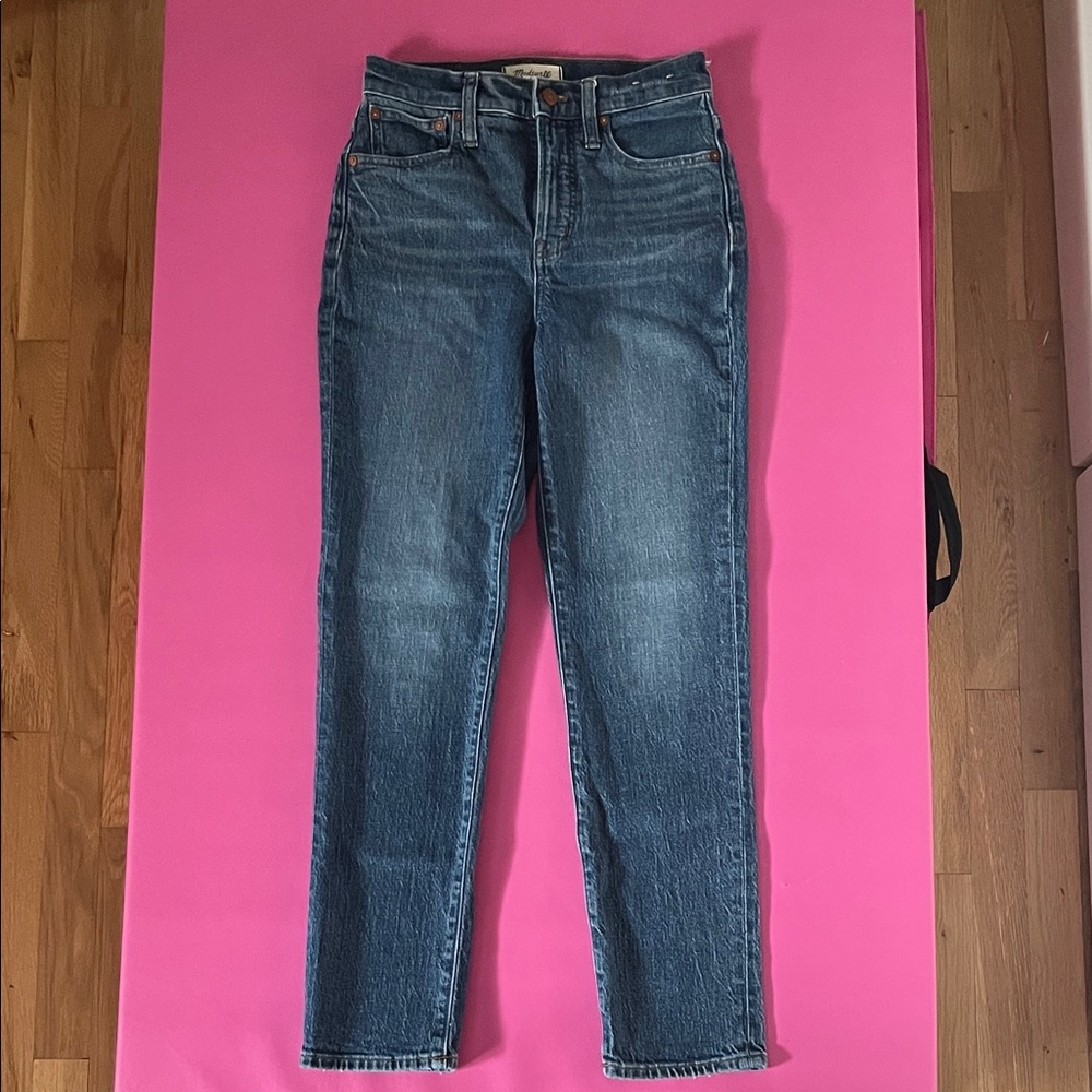 Madewell Straight Leg Denim Jeans - Classic Blue